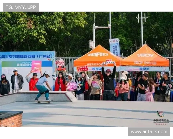 滑板灵活性大比拼广州滑板队荣获第三名展现实力与风采